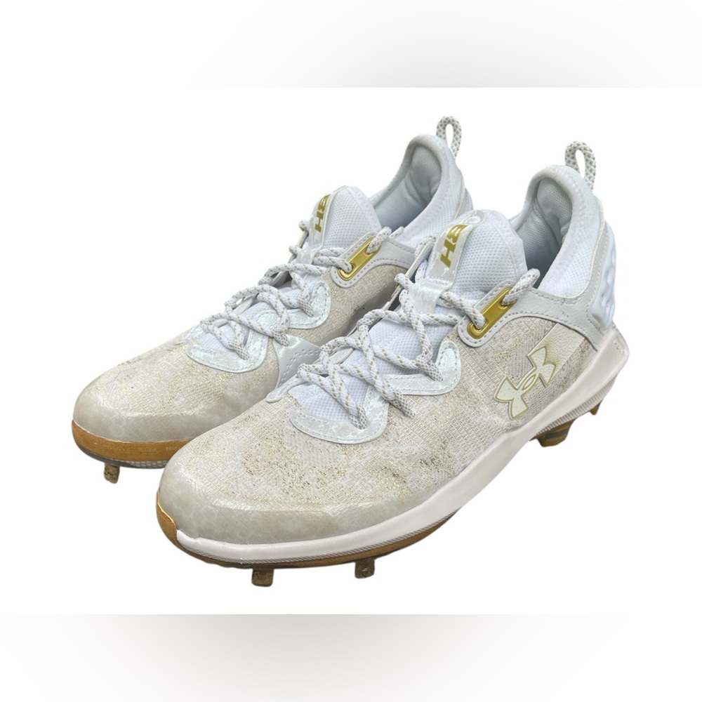 Under Armour Bryce Harper White and Gold Men’s Baseball Cleats
